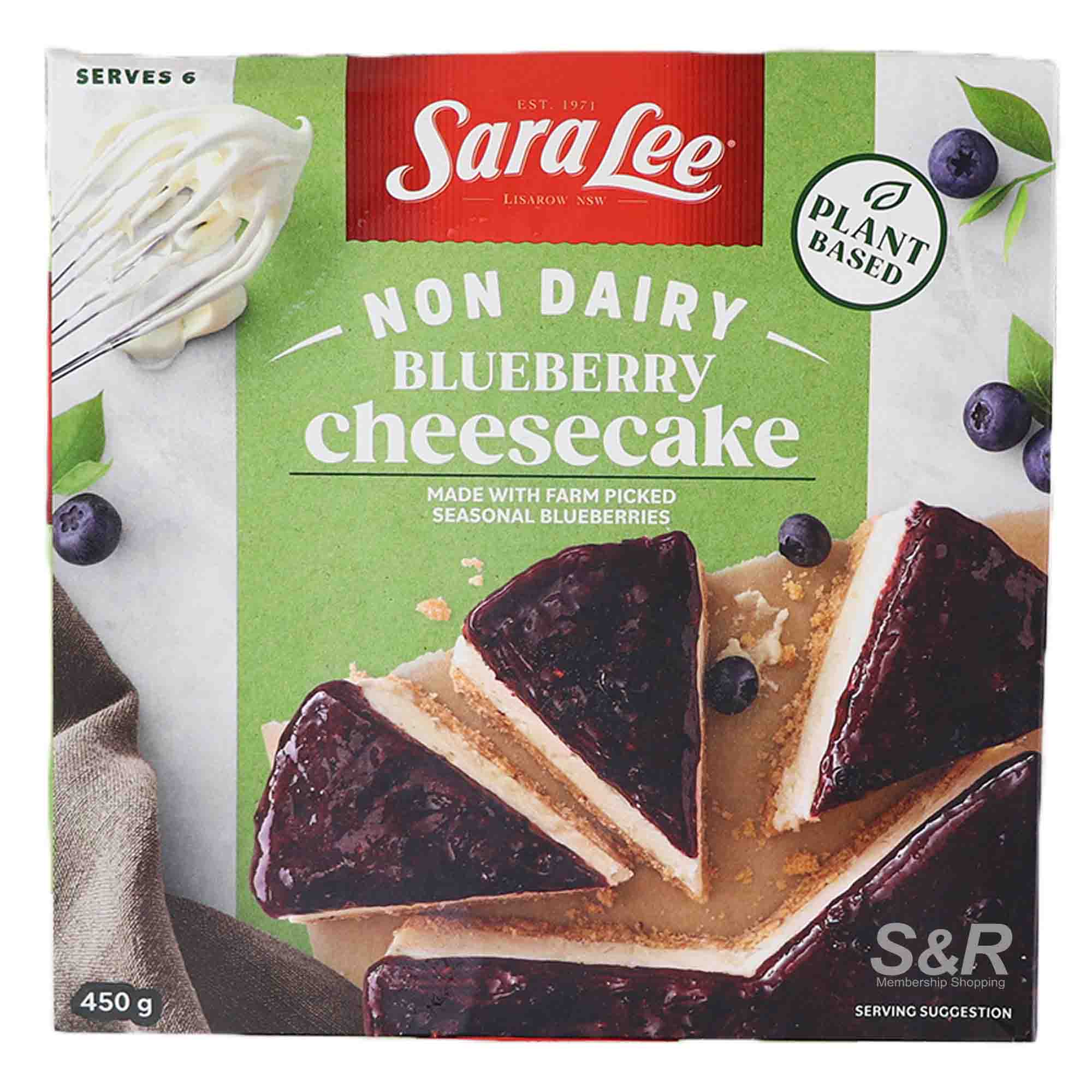 Sara Lee Plant Based Blueberry Cheesecake 450g Sara Lee Plant Based Blueberry Cheesecake 450g